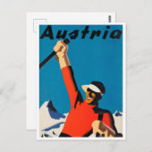 Australia Ski Vintage Travel Briefkaart (Voorkant / Achterkant)