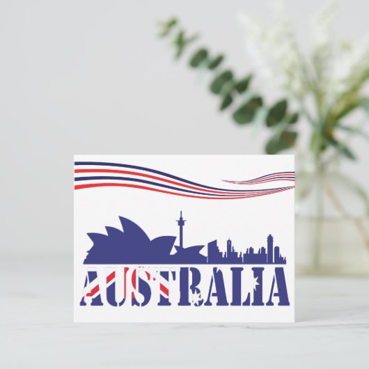 Australia Skyscaape Briefkaart (Staand voorkant)