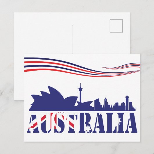 Australia Skyscaape Briefkaart (Voorkant / Achterkant)