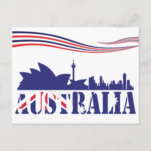 Australia Skyscaape Briefkaart (Voorkant)