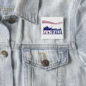 Australia Skyscaape Vierkante Button 5,1 Cm (In situ)