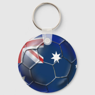 Australia Socceroos Soccer fans Oz flag Ball Sleutelhanger