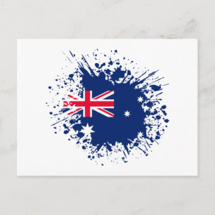 Australia Souvenir Landmark, Australia Flag Travel Briefkaart