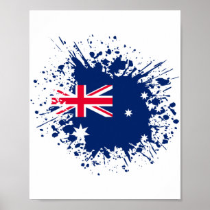 Australia Souvenir Landmark, Australia Flag Travel Poster
