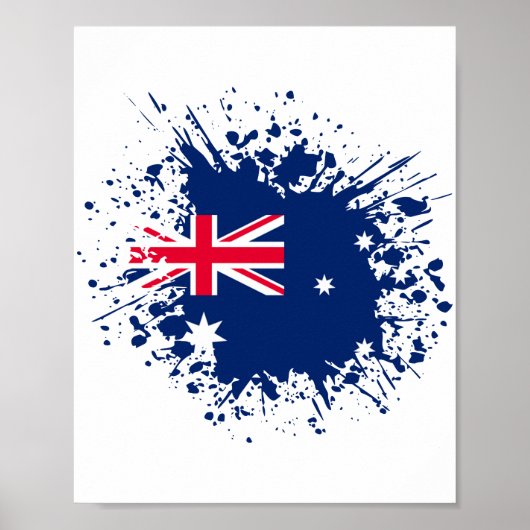 Australia Souvenir Landmark, Australia Flag Travel Poster (Voorkant)