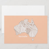 Australia Souvenir Map Art Briefpapier (Voorkant / Achterkant)