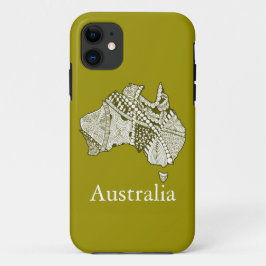 Australia Souvenir Map Art Case-Mate iPhone Case