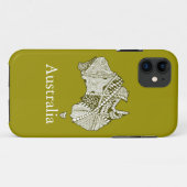 Australia Souvenir Map Art Case-Mate iPhone Case (Achterkant (horizontaal))