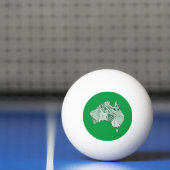 Australia Souvenir Map Art Pingpongbal (Net)