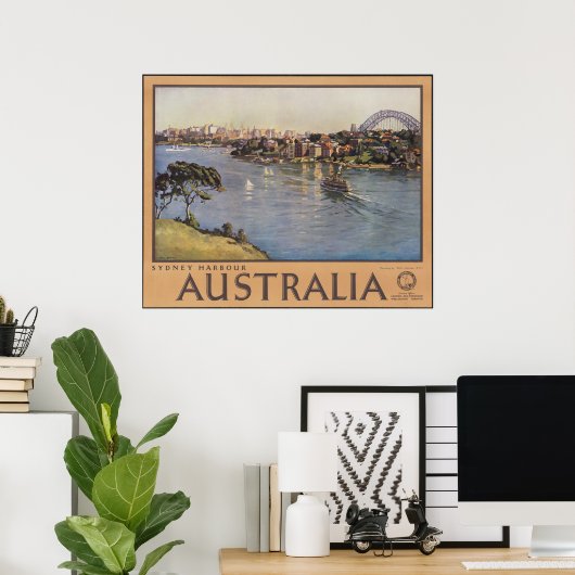 Australia Sydney Harbour Poster (Thuiskantoor)