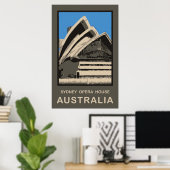 Australia Sydney Opera House Poster (Thuiskantoor)