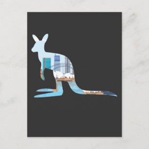Australia Sydney Skyline Adventure kangaroo Travel Briefkaart