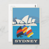 Australia Sydney Vintage Travel Briefkaart (Voorkant / Achterkant)