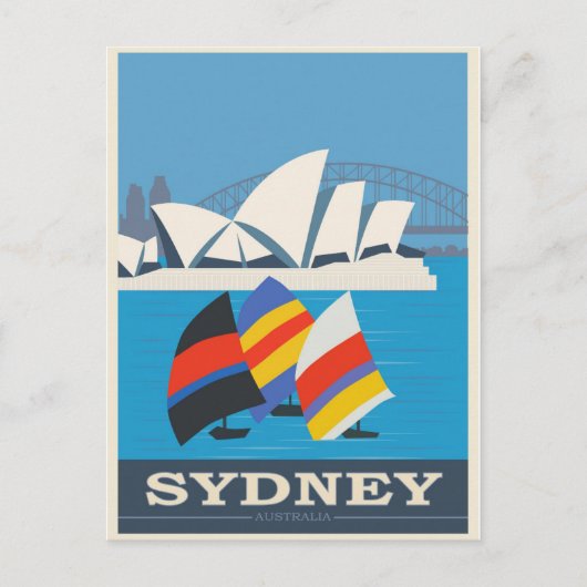 Australia Sydney Vintage Travel Briefkaart (Voorkant)