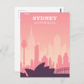 Australia Sydney Vintage Travel Briefkaart (Voorkant / Achterkant)