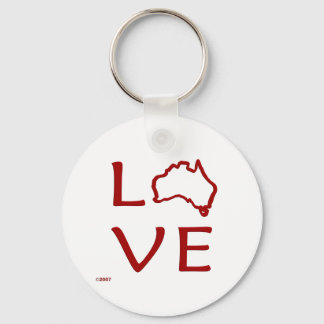 Australia T-Shirts and Gifts, Love Australia! Sleutelhanger