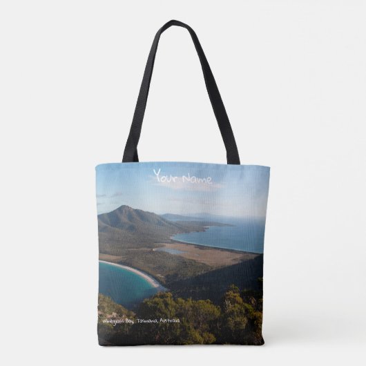 Australia Tasmania Wineglass Bay Landscape Foto Tote Bag (Achterkant)