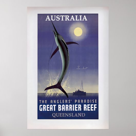 Australia, The Angler's Paradise, Great Barrier Poster (Voorkant)