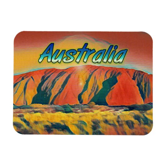 Australia Uluru Ayers Rock surreal Magneet (Horizontaal)