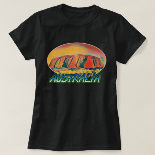 Australia Uluru Ayers Rock surreal T-shirt (Design voorkant)