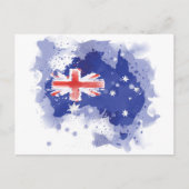 Australia Watercolor Map Briefkaart (Voorkant)
