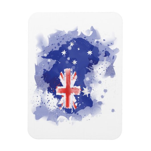 Australia Watercolor Map Magneet (Verticaal)