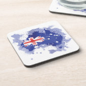 Australia Waterverf Map Drankjes Onderzetter (Linkerzijde)