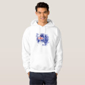 Australia Waterverf Map Hoodie (Voorkant volledig)
