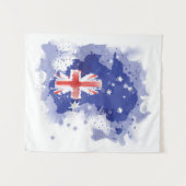 Australia Waterverf Map Wandkleed (Voorkant (horizontaal))