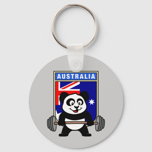 Australia Weightlift Panda Sleutelhanger (Voorkant)