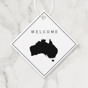 Australia Welcome Bag Gift Label, Wedding Weekend Bedankjes Labels