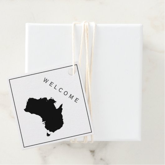Australia Welcome Bag Gift Label, Wedding Weekend Bedankjes Labels (In situ)
