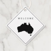 Australia Welcome Bag Gift Label, Wedding Weekend Bedankjes Labels (Voorkant)
