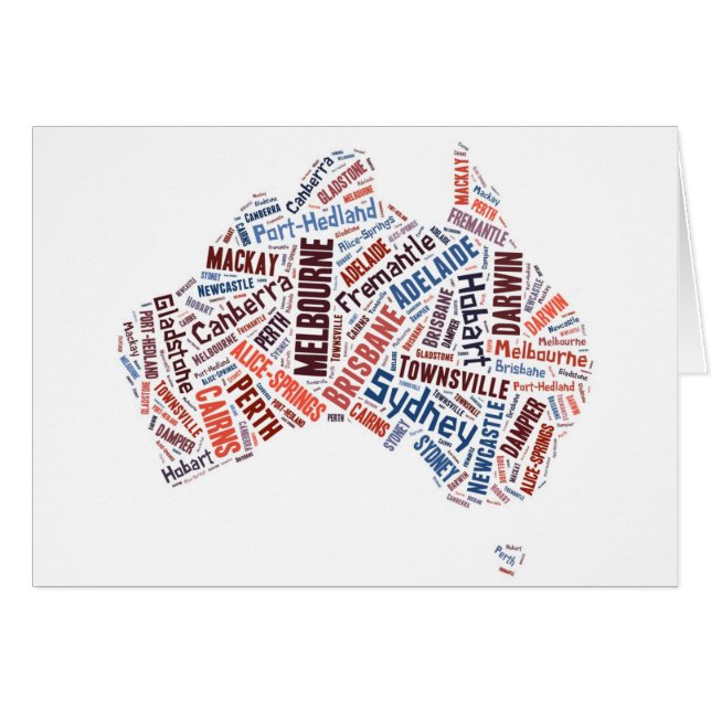 Australia Word Art (Voorkant Horizontaal)