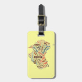 Australia Word Art Bagagelabel (Voorkant verticaal)