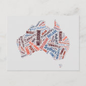 Australia Word Art Briefkaart (Voorkant)