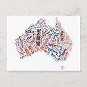 Australia Word Art Briefkaart (Voorkant)