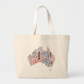 Australia Word Art Grote Tote Bag (Voorkant)