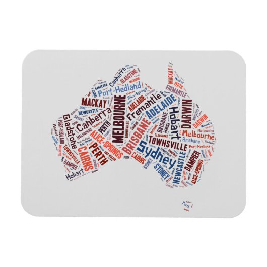 Australia Word Art Magneet (Horizontaal)