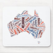 Australia Word Art Muismat (Voorkant)
