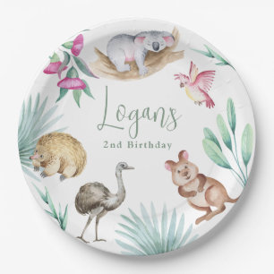 Australia Zoo Animal Birthday Papieren Bordje