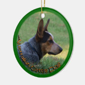 AUSTRALIAANSE KATTELDOG - BLAUWE HOLER - ORNAMENT (Links)