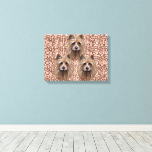 AUSTRALIAANSE TERRIER CANVAS AFDRUK (Insitu (Houten vloer))