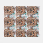 AUSTRALIAANSE TERRIER FLEECE DEKEN (Voorkant (Horizontaal))