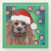 AUSTRALIAANSE TERRIER GLAZEN ONDERZETTER (Voorkant)