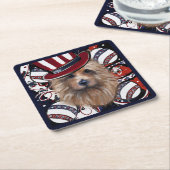 AUSTRALIAANSE TERRIER KARTONNEN ONDERZETTERS (Schuin)