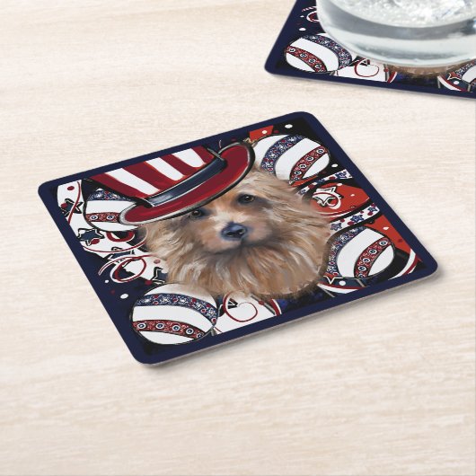 AUSTRALIAANSE TERRIER KARTONNEN ONDERZETTERS (Schuin)