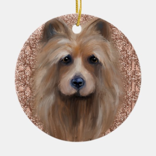 AUSTRALIAANSE TERRIER KERAMISCH ORNAMENT (Voorkant)