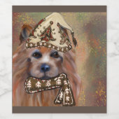 AUSTRALIAANSE TERRIER WIJN ETIKET (Enkel label)