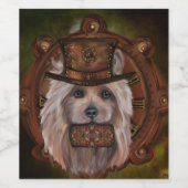 AUSTRALIAANSE TERRIER WIJN ETIKET (Enkel label)